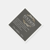 おもしろいファクト金ゴールド植物学パーソナライズされた スタンダードカクテルナプキン (角)