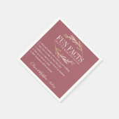 おもしろいファクト金ゴールド植物学パーソナライズされた スタンダードカクテルナプキン (角)