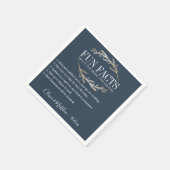 おもしろいファクト金ゴールド植物学パーソナライズされた スタンダードカクテルナプキン (角)