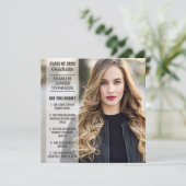 おもしろいファクト2写真モダンの発表 招待状 (スタンド正面)