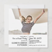 おもしろいファクト2写真モダンの発表 招待状 (裏面)