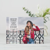 おもしろいファクト2写真モダントレンディー大学の卒業 招待状 (スタンド正面)