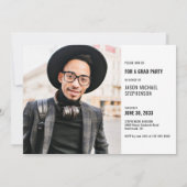 おもしろいファクト2写真モダントレンディー大学の卒業 招待状 (裏面)