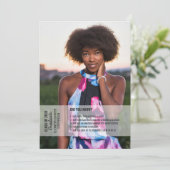 おもしろいファクト2写真モダン卒業 招待状 (スタンド正面)