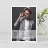 おもしろいファクト2写真卒業発表招待状 招待状 (スタンド正面)