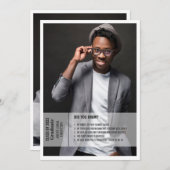 おもしろいファクト2写真卒業発表招待状 招待状 (正面/裏面)