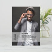 おもしろいファクト2写真卒業発表招待状 招待状 (スタンド正面)