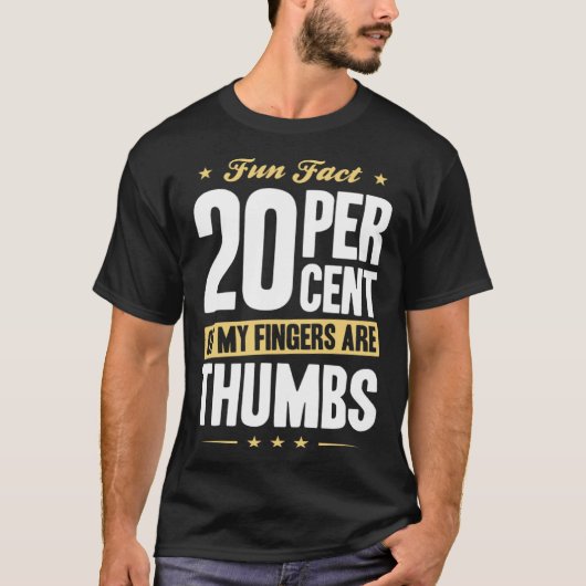 おもしろいファクト20%指の親指おもしろいMath Pull Tシャツ (正面)