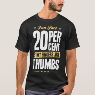 おもしろいファクト20%指の親指おもしろいMath Pull Tシャツ