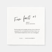 おもしろいファクト#1結婚のカクテルナプキン スタンダードカクテルナプキン (正面)