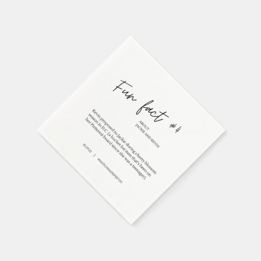 おもしろいファクト#1結婚のカクテルナプキン スタンダードカクテルナプキン (角)