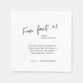 おもしろいファクト#4結婚のカクテルナプキン スタンダードカクテルナプキン (正面)