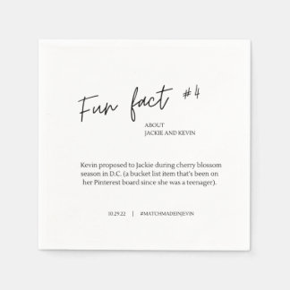 おもしろいファクト#4結婚のカクテルナプキン スタンダードカクテルナプキン