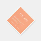 おもしろいファクトCantaloupe Peach スタンダードカクテルナプキン (角)