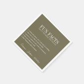 おもしろいファクトMartini パーソナライズされた Olive スタンダードカクテルナプキン (角)