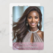 おもしろいファクトPageantプロモーションオートグラフカード 招待状 (正面/裏面)