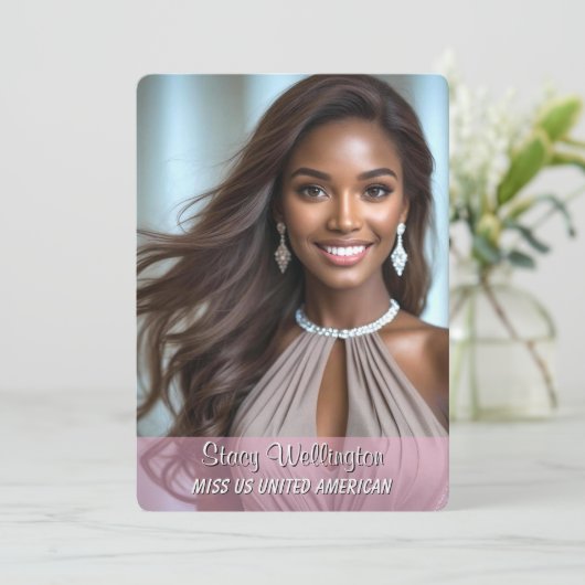 おもしろいファクトPageantプロモーションオートグラフカード 招待状 (スタンド正面)