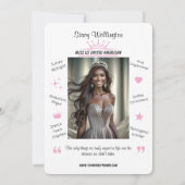 おもしろいファクトPageantプロモーションオートグラフカード 招待状 (裏面)