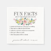 おもしろいファクトPastelフローラ パーソナライズされた スタンダードカクテルナプキン (正面)