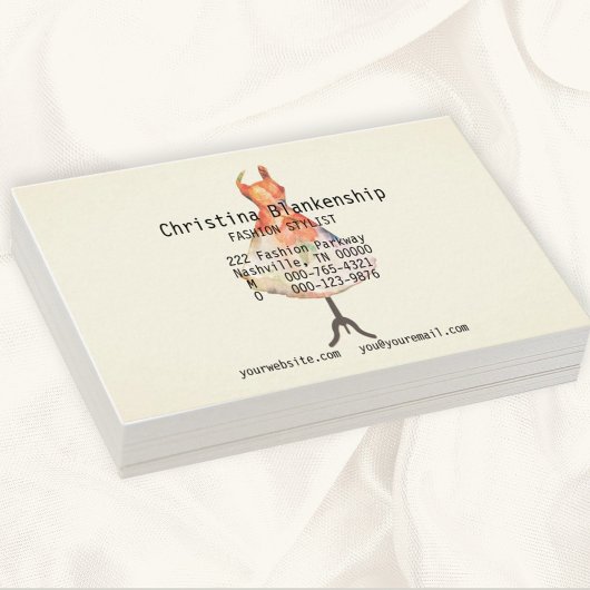 おもしろいファッションデザイナーマネキントルソカスタム 名刺