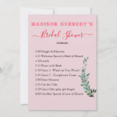 おもしろいファブユーカリブライダルシャワー旅程プラン 招待状 (正面)