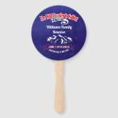 おもしろいファミリーアドベンチャー懇親会ギャザリングモノグラム ハンドファン (裏面)