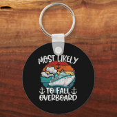 おもしろいファミリークルーズ恋人が最も可能性が高い秋オーバーボ キーホルダー (正面)