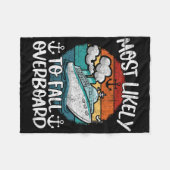 おもしろいファミリークルーズ恋人が最も可能性が高い秋オーバーボ フリースブランケット (正面(横))