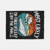 おもしろいファミリークルーズ最も眠っている秋Be フリースブランケット (正面(横))