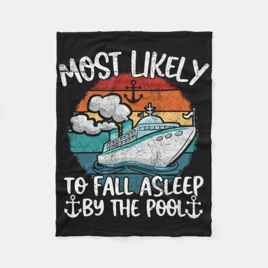おもしろいファミリークルーズ最も眠っている秋Be フリースブランケット (正面)