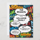 おもしろいファミリースクールフレインズ懇親会パーティー 招待状 (正面)