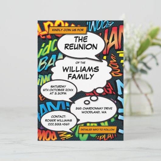 おもしろいファミリースクールフレインズ懇親会パーティー 招待状 (スタンド正面)