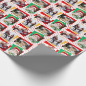 おもしろいファミリーフォトクリスマス紙テンプレート ラッピングペーパー (角)