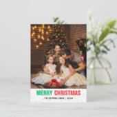 おもしろいファミリーフォトクリスマス | シモダンッエレガントク シーズンカード (スタンド正面)