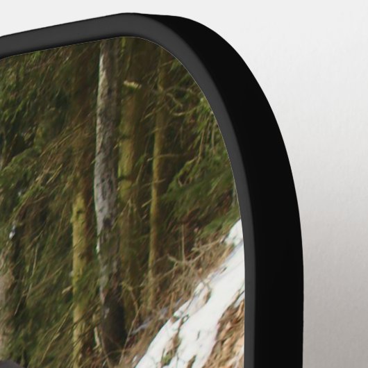 おもしろいファミリーフォトタイポグラフィ最高の文字おばあちゃんエバー ピックルボールラケット (左詳細)