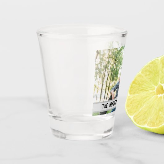 おもしろいファミリーフォトモノグラム ショットグラス (左)