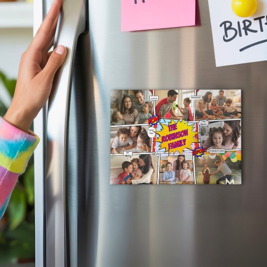 おもしろいファミリーフォト漫画独自の作成よくはしゃぐ マグネット