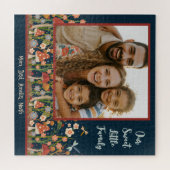 おもしろいファミリー写真パズルキノコ野花 ジグソーパズル (横)