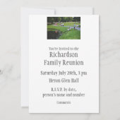 おもしろいファミリー懇親会カスタムファミリーフォト 招待状 (裏面)