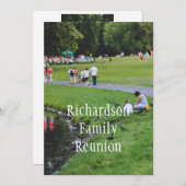 おもしろいファミリー懇親会カスタムファミリーフォト 招待状 (正面/裏面)