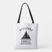 おもしろいファミリー懇親会キャンピング自然サマーバケーション トートバッグ (裏面)