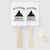 おもしろいファミリー懇親会キャンピング自然サマーバケーション ハンドファン (正面&裏面)