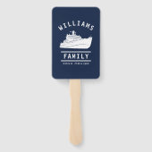 おもしろいファミリー懇親会サマーバケーションクルーズシップシー ハンドファン (裏面)