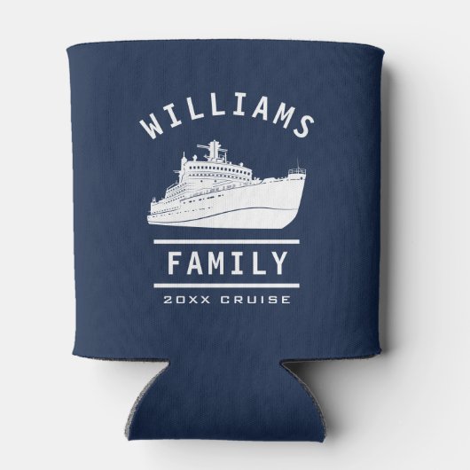 おもしろいファミリー懇親会サマーバケーションクルーズシップシー 缶クーラー (裏面)