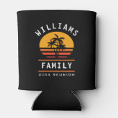 おもしろいファミリー懇親会サマーバケーショントロピカルビーチ 缶クーラー (裏面)