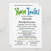 おもしろいファミリー懇親会パーティー又はイベント招待状 招待状 (正面/裏面)