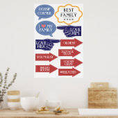 おもしろいファミリー懇親会フォトブース小道具キットポスター ポスター (キッチン)