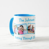 おもしろいファミリー5の写真2020年の青写真 マグカップ (正面左)