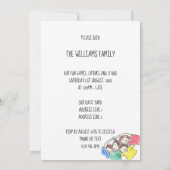 おもしろいファミリー「ウイルス後」パーティー 招待状 (裏面)