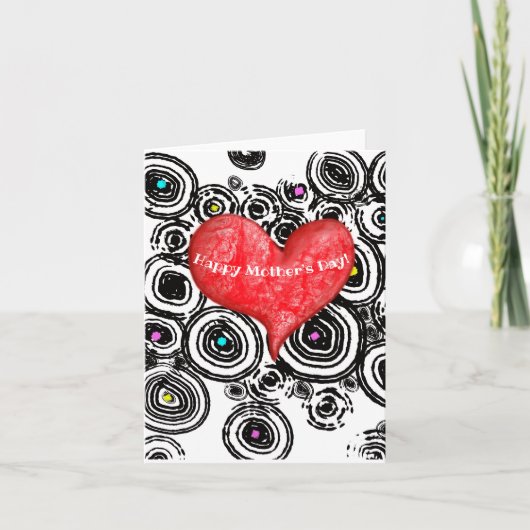 おもしろいファンキーと母の日カード サンキューカード (正面)